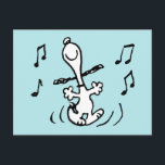 Peanuts | Snoopy Dancing Postcard<br><div class="desc">Share joy and positivity with this delightful postcard featuring Snoopy dancing with happiness. Perfect for sending cheerful notes,  invitations,  or just because,  this design captures the timeless charm and playful spirit of Snoopy from the beloved Peanuts gang.</div>