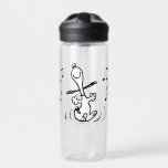 Peanuts | Snoopy Dancing Water Bottle<br><div class="desc">Snoopy is the loveable pet beagle of Charlie Brown in the comic strip Peanuts by Charles M. Schulz. Check out this cute Peanuts design featuring Snoopy dancing.</div>