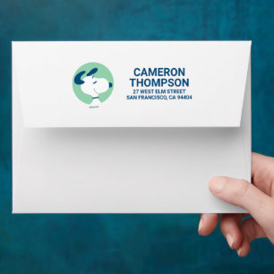 Peanuts Snoopy Dark Blue Deco Dreams Pattern Envelope