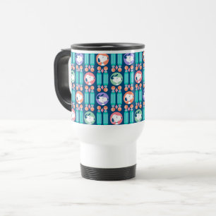 Peanuts   Snoopy Dark Blue Deco Dreams Pattern Travel Mug