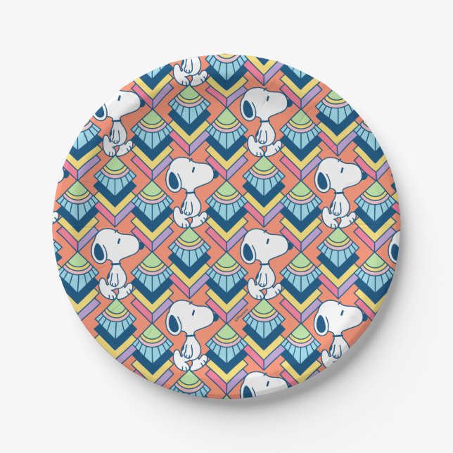 Peanuts | Snoopy Deco Dreams Pattern Paper Plate (Front)
