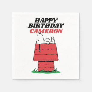 Peanuts Snoopy Dog House Birthday Napkins
