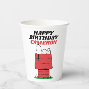 Peanuts Snoopy Dog House Birthday Paper Cups