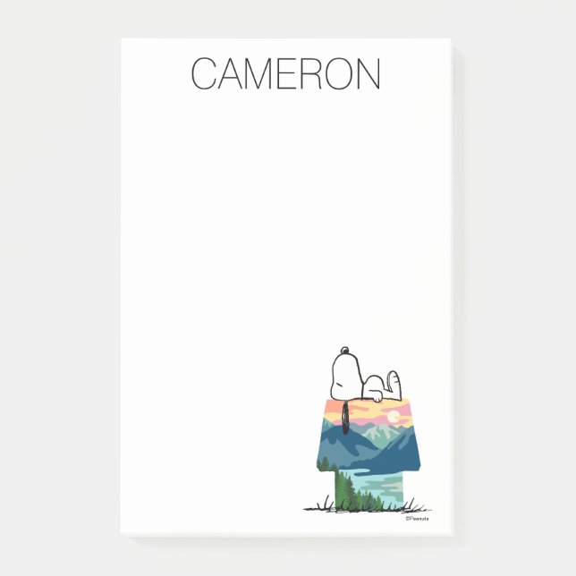 Peanuts | Snoopy Dog House Sunrise Post-it Notes (Front)