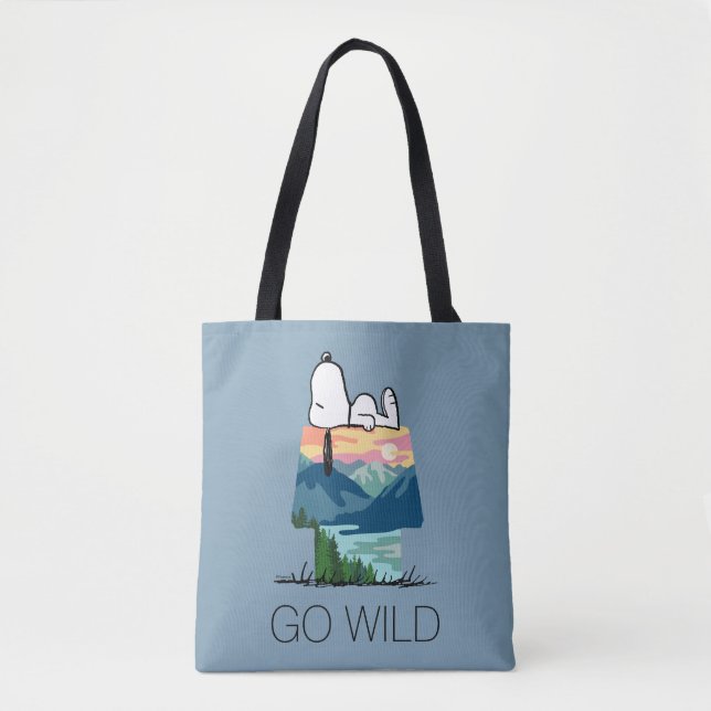 Peanuts | Snoopy Dog House Sunrise Tote Bag (Front)