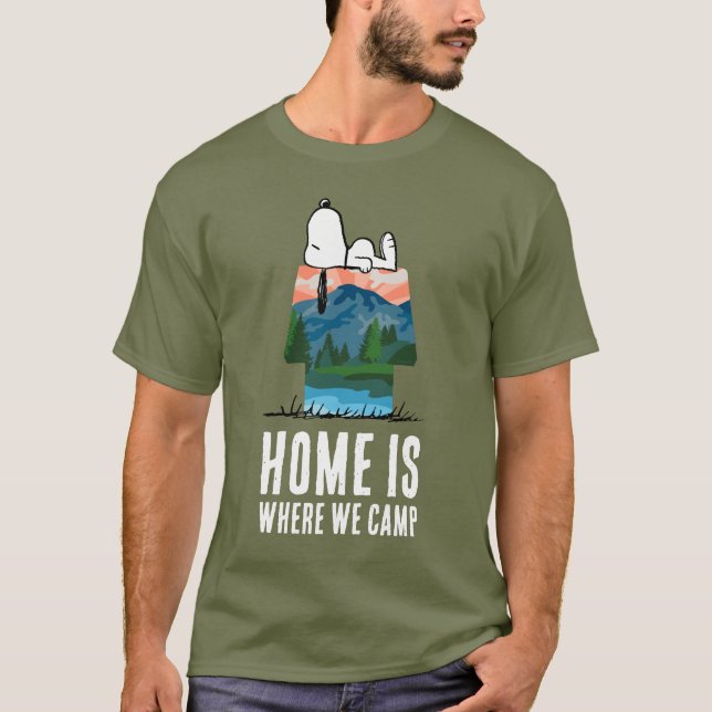 Peanuts | Snoopy Dog Sunset View T-Shirt (Front)
