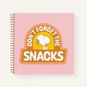 Peanuts   Snoopy Don't Forget the Snacks Notebook