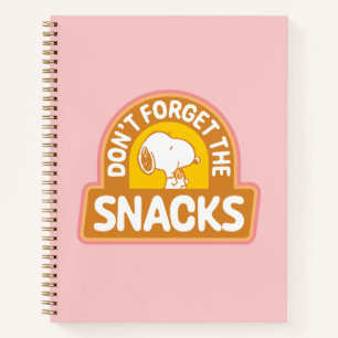Peanuts   Snoopy Don't Forget the Snacks Notebook