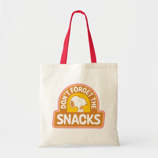 Peanuts | Snoopy Don't Forget the Snacks Tote Bag (Front)