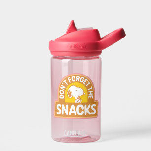 Peanuts   Snoopy Don't Forget the Snacks Water Bottle