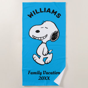 Peanuts   Snoopy Family Vacation Beach Towel