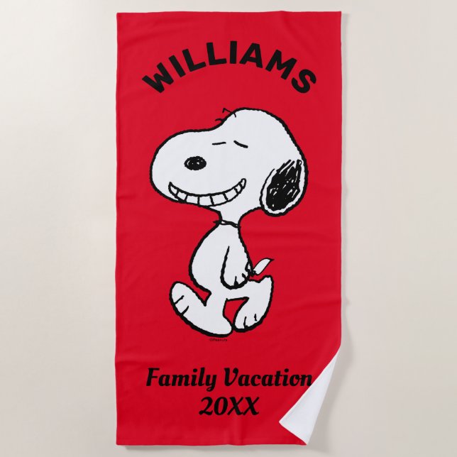 Peanuts | Snoopy Family Vacation Beach Towel (Front)