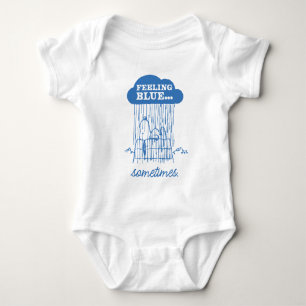 Peanuts   Snoopy Feeling Blue Is OK Too Baby Bodysuit