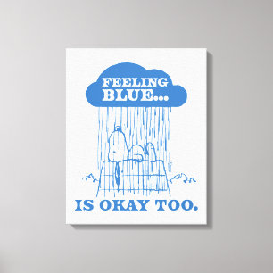 Peanuts   Snoopy Feeling Blue Is OK Too Canvas Print