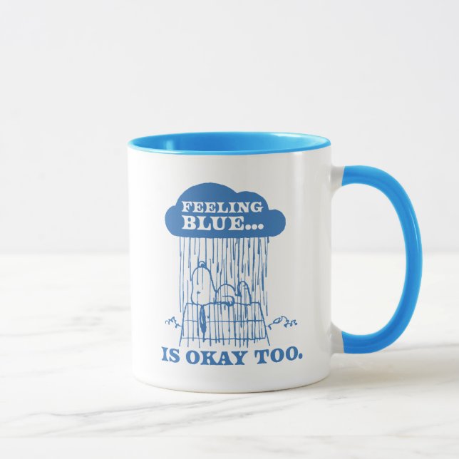 Peanuts | Snoopy Feeling Blue Is OK Too Mug (Right)