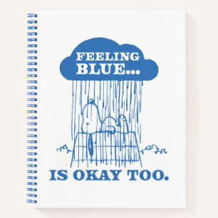 Peanuts   Snoopy Feeling Blue Is OK Too Notebook