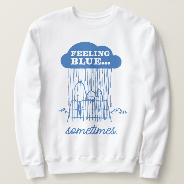 Peanuts | Snoopy Feeling Blue Is OK Too Sweatshirt (Design Front)
