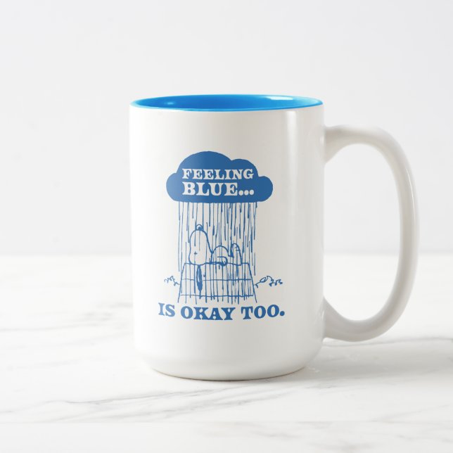 Peanuts | Snoopy Feeling Blue Is OK Too Two-Tone Coffee Mug (Right)