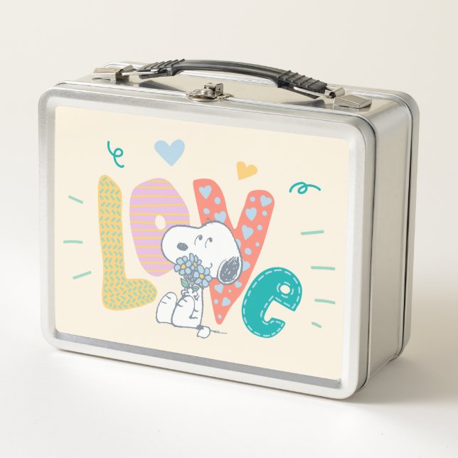 Peanuts | Snoopy Flower Love Metal Lunch Box (Front)
