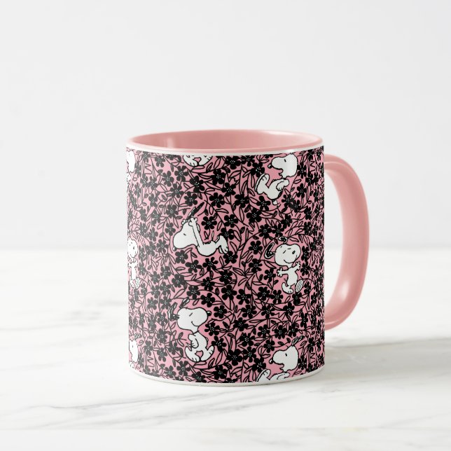 Peanuts | Snoopy Flower Vine Pattern Mug (Front Right)