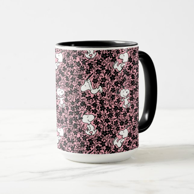 Peanuts | Snoopy Flower Vine Pattern Mug (Front Right)
