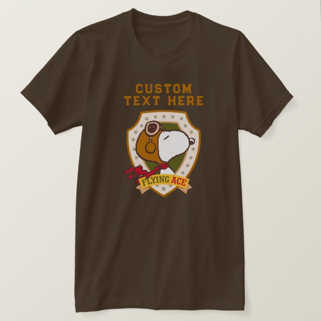 Peanuts | Snoopy Flying Ace Badge T-Shirt (Design Front)