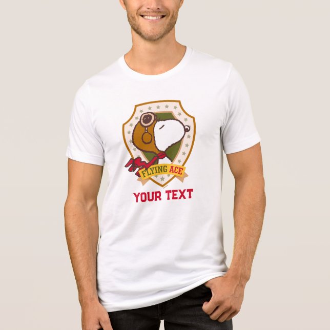 Peanuts | Snoopy Flying Ace Badge Tri-Blend Shirt (Front)