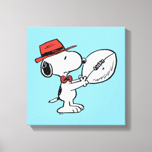 Peanuts   Snoopy Football Coach Canvas Print