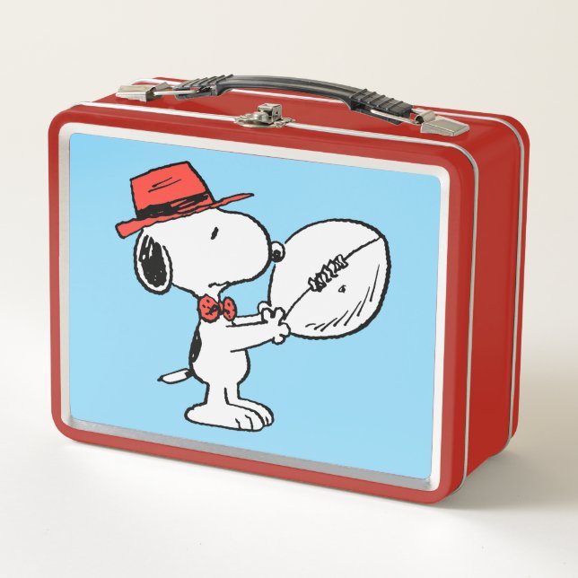 Peanuts | Snoopy Football Coach Metal Lunch Box (Front)