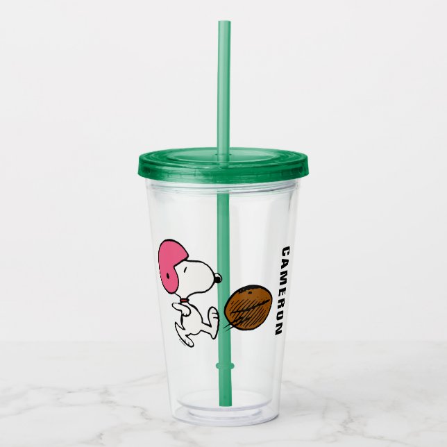 Peanuts | Snoopy Football Kicker Acrylic Tumbler (Front)