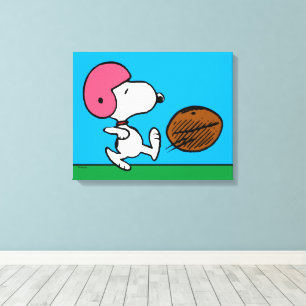Peanuts   Snoopy Football Kicker Canvas Print