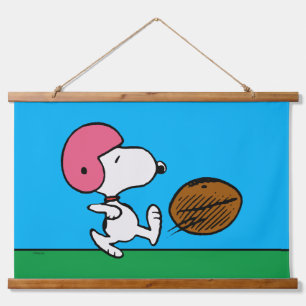 Peanuts   Snoopy Football Kicker Hanging Tapestry