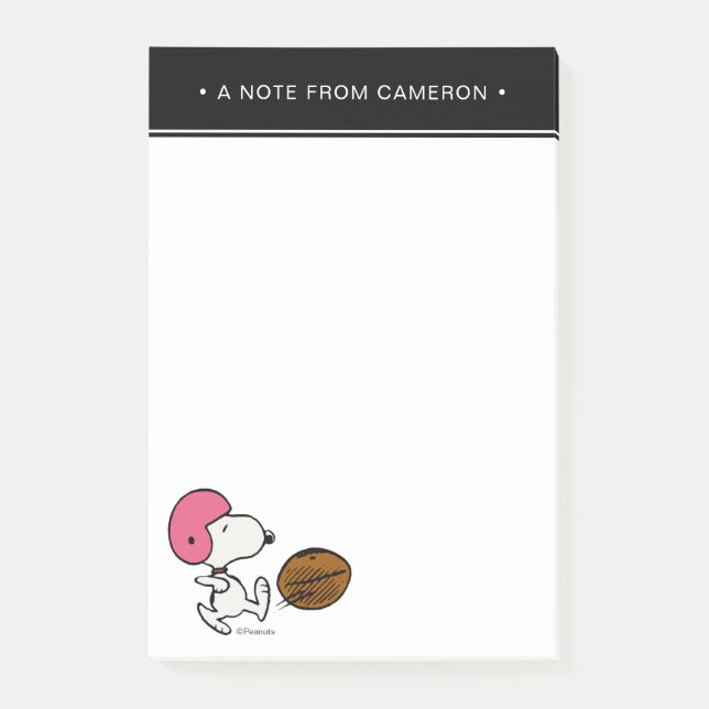 Peanuts | Snoopy Football Kicker Post-it Notes (Front)