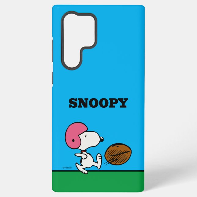 Peanuts | Snoopy Football Kicker Samsung Galaxy S22 Ultra Case (Back)