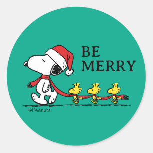 Peanuts Snoopy & Friends Winter Classic Round Sticker