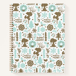 Peanuts   Snoopy Frosty Christmas Pattern Notebook