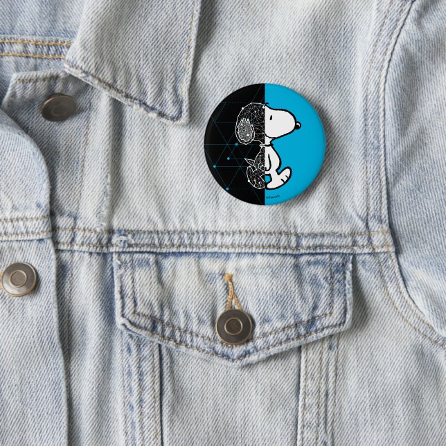 Peanuts | Snoopy Geometric Design 2 Inch Round Button (In Situ)