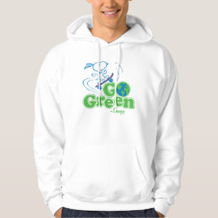 Peanuts Snoopy Go Green Skate Board Hoodie