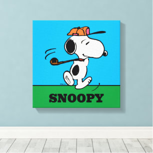 Peanuts   Snoopy Golf Swing Canvas Print