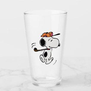 Peanuts Snoopy Golf Swing Glass