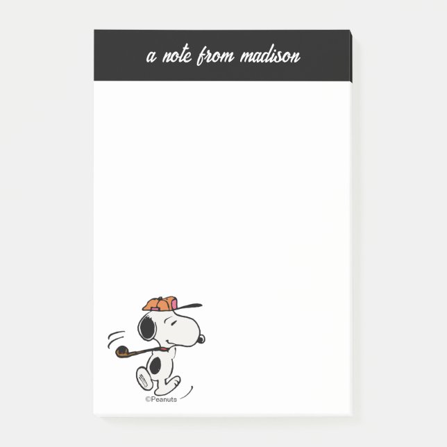 Peanuts | Snoopy Golf Swing Post-it Notes (Front)