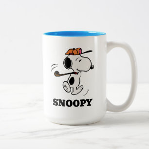 Peanuts   Snoopy Golf Swing Two-Tone Coffee Mug