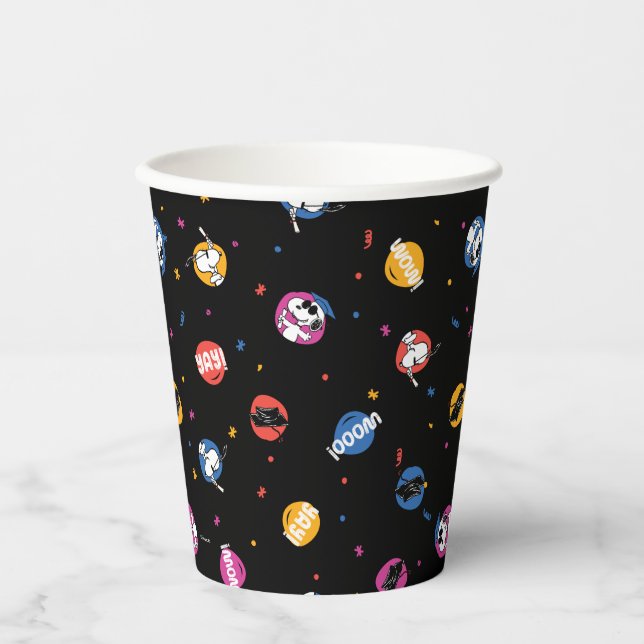 Peanuts Snoopy Graduation Celebration Pattern Paper Cups (Front)