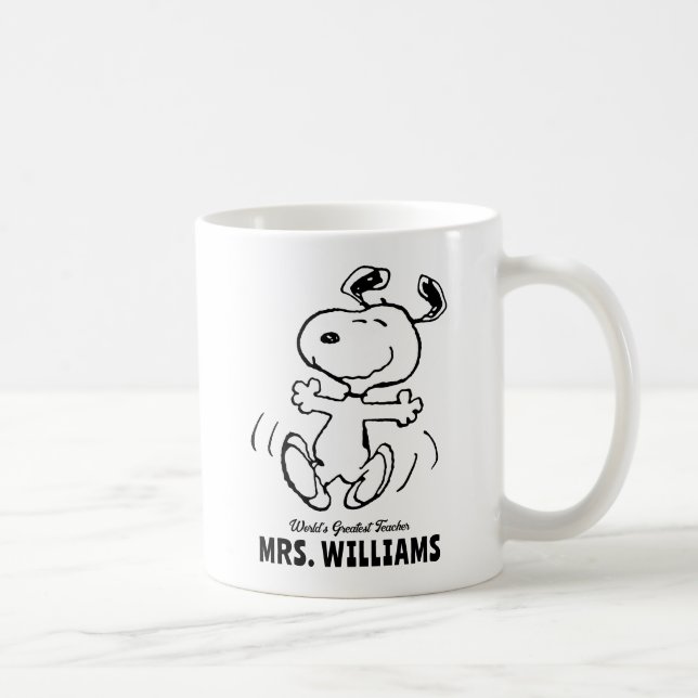 Peanuts | Snoopy Greatest Teacher Personalized Coffee Mug (Right)