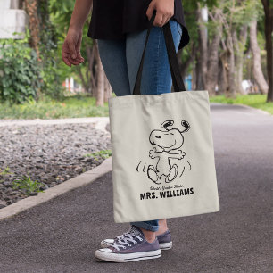 Peanuts   Snoopy Greatest Teacher Personalized Tote Bag