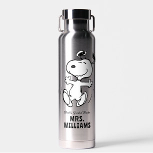 Peanuts   Snoopy Greatest Teacher Personalized Water Bottle