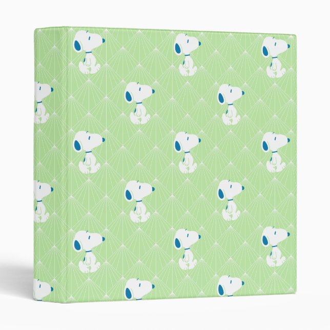 Peanuts | Snoopy Green Deco Dreams Pattern Binder (Front/Spine)
