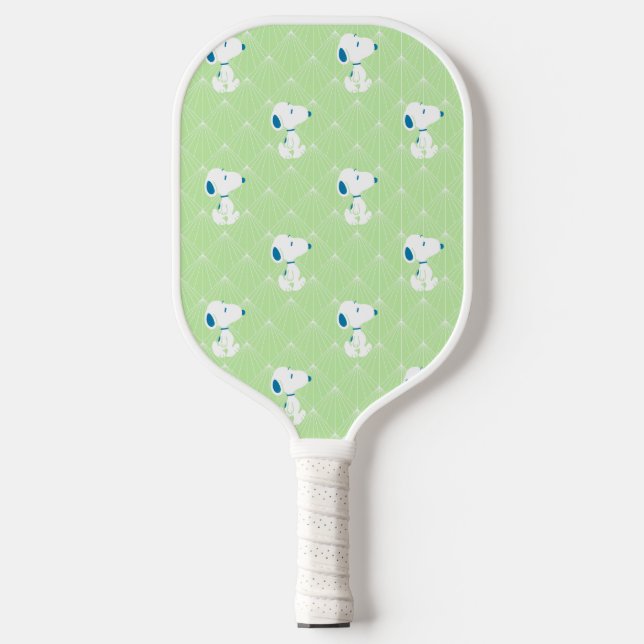 Peanuts | Snoopy Green Deco Dreams Pattern Pickleball Paddle (Front)