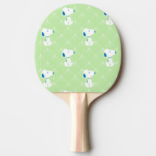 Peanuts   Snoopy Green Deco Dreams Pattern Ping Pong Paddle