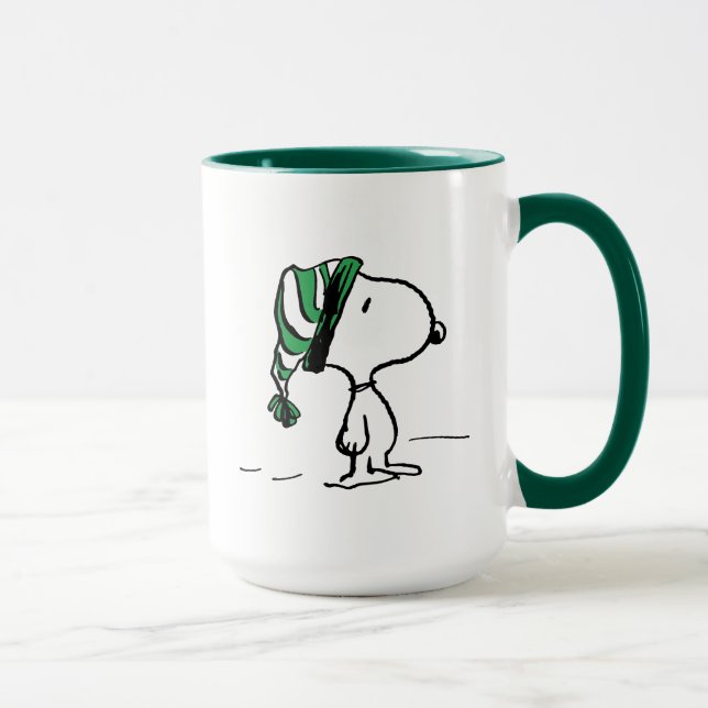 Peanuts | Snoopy Green Snow Cap Mug (Right)